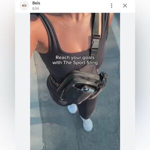 BEIS via Anthropologie The Sport Sling in Black — sold out!